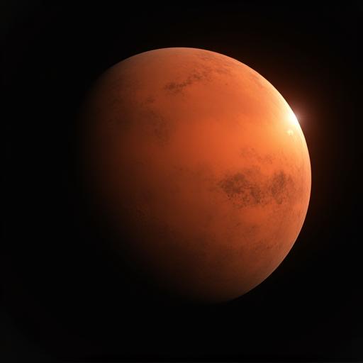 火星の表面を望遠鏡で捉えた写真
